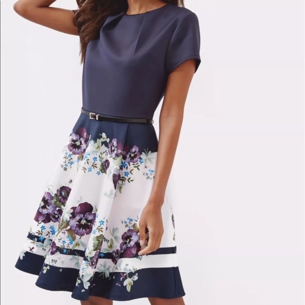 Ted Baker stefh Enchantment Skater Dress‎ pansies